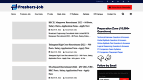 What Freshers-job.com website looked like in 2022 (2 years ago)