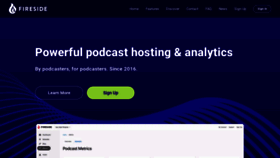 What Fireside.net website looked like in 2022 (4 years ago)