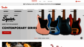 What Fender.com website looked like in 2022 (2 years ago)