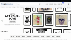 What Fineartamerica.com website looked like in 2022 (2 years ago)