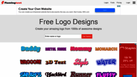 What Flamingtext.com website looked like in 2022 (2 years ago)