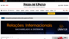 What Folha.com.br website looked like in 2022 (2 years ago)