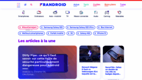 What Frandroid.com website looked like in 2022 (2 years ago)