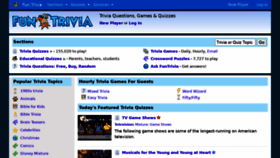 What Funtrivia.com website looked like in 2022 (2 years ago)