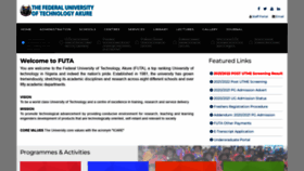What Futa.edu.ng website looked like in 2022 (2 years ago)