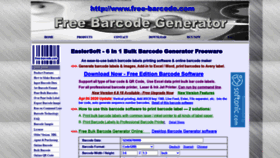 What Free-barcode.com website looked like in 2022 (3 years ago)