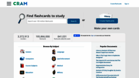 What Flashcardexchange.com website looked like in 2022 (2 years ago)