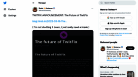 What Fxtwitter.com website looked like in 2022 (2 years ago)