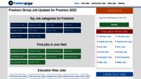What Freshersgroup.com website looked like in 2022 (2 years ago)