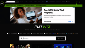 What Futwiz.com website looked like in 2022 (1 year ago)