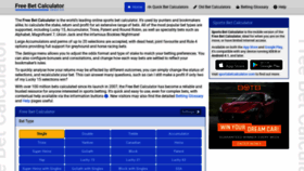 What Free-bet-calculator.co.uk website looked like in 2022 (3 years ago)