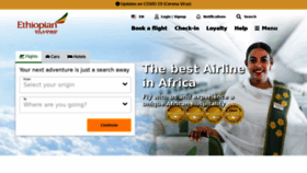 What Flyethiopian.com website looked like in 2022 (1 year ago)