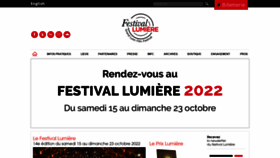 What Festival-lumiere.org website looked like in 2022 (1 year ago)