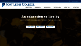 What Fortlewis.edu website looked like in 2022 (1 year ago)