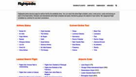 What Flightpedia.org website looked like in 2022 (3 years ago)