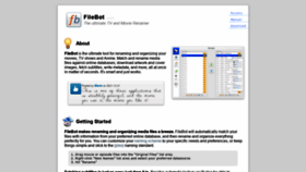 What Filebot.net website looked like in 2022 (1 year ago)