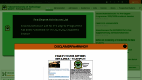 What Futo.edu.ng website looked like in 2022 (1 year ago)