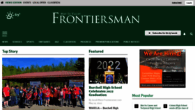 What Frontiersman.com website looked like in 2022 (1 year ago)