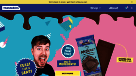 What Feastables.com website looked like in 2022 (3 years ago)
