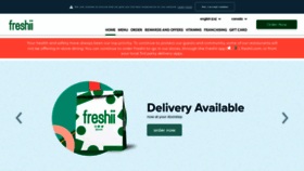 What Freshii.com website looked like in 2022 (1 year ago)