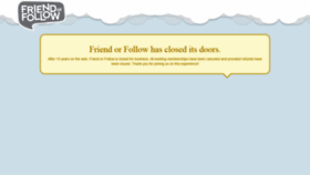 What Friendorfollow.com website looked like in 2022 (1 year ago)