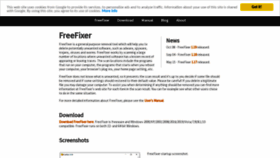 What Freefixer.com website looked like in 2022 (1 year ago)