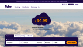 What Flybe.com website looked like in 2022 (1 year ago)