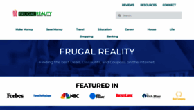 What Frugalreality.com website looked like in 2022 (1 year ago)