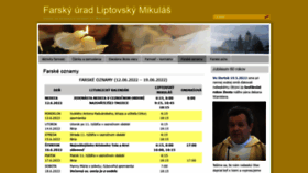 What Faralm.sk website looked like in 2022 (1 year ago)