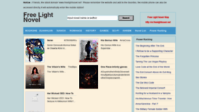 What Freelightnovel.net website looked like in 2022 (1 year ago)