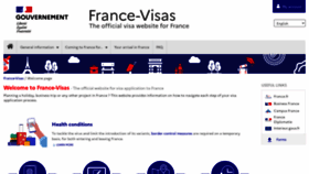 What France-visas.gouv.fr website looked like in 2022 (1 year ago)