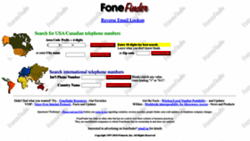 What Fonefinder.net website looked like in 2022 (1 year ago)