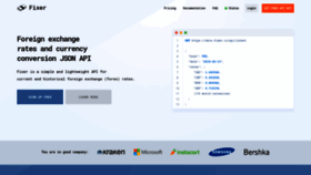 What Fixer.io website looked like in 2022 (2 years ago)
