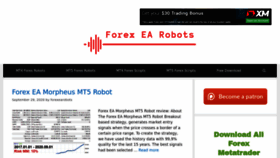 What Forexearobots.com website looked like in 2022 (1 year ago)