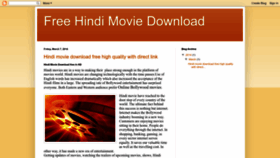 What Free-hindimoviedownload.blogspot.com website looked like in 2022 (1 year ago)