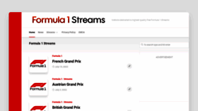 What Formula1streams.com website looked like in 2022 (1 year ago)