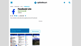What Facebook-lite.uptodown.com website looked like in 2022 (1 year ago)