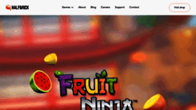 What Fruitninja.com website looked like in 2022 (1 year ago)