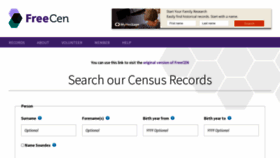 What Freecen.org.uk website looked like in 2022 (2 years ago)