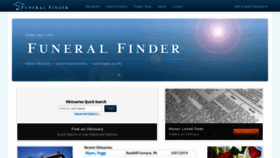 What Funeralfinder.com website looked like in 2022 (1 year ago)