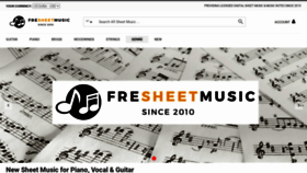 What Fresheetmusic.com website looked like in 2022 (1 year ago)