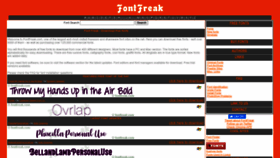 What Fontfreak.com website looked like in 2022 (1 year ago)