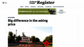 What Faribaultcountyregister.com website looked like in 2022 (1 year ago)