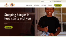 What Foodbankiowa.org website looked like in 2022 (1 year ago)