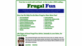 What Frugalfun.com website looked like in 2022 (1 year ago)