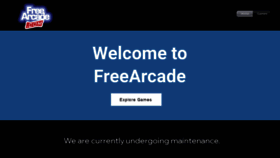 What Freearcade.com website looked like in 2022 (1 year ago)
