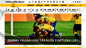 What Fortunaliga.sk website looked like in 2022 (1 year ago)
