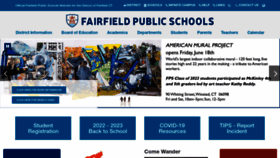 What Fairfieldschools.org website looked like in 2022 (1 year ago)