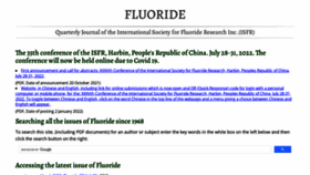 What Fluorideresearch.org website looked like in 2022 (1 year ago)