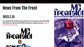 What Frontalot.com website looked like in 2022 (1 year ago)